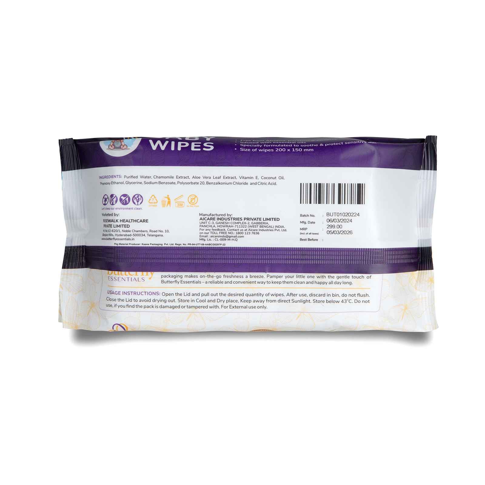 Baby Wipes Pack of 72 for Gentle and Effective Cleaning view 3