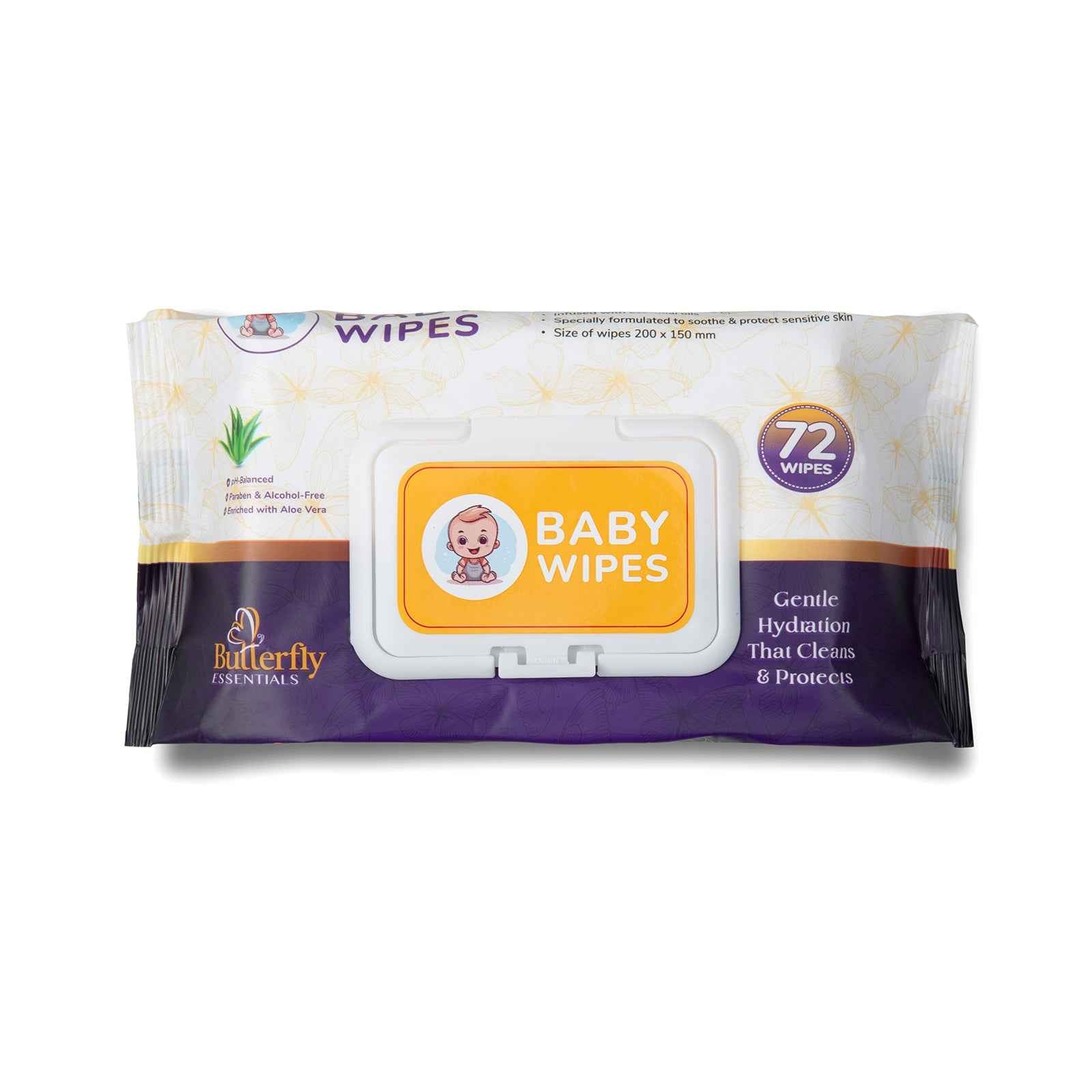 Baby Wipes Pack of 72 for Gentle and Effective Cleaning