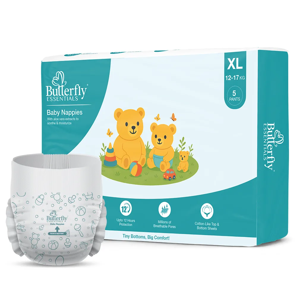 Baby Diapers – All-Day Dryness and Aloe Vera Care - Extra Large (XL)